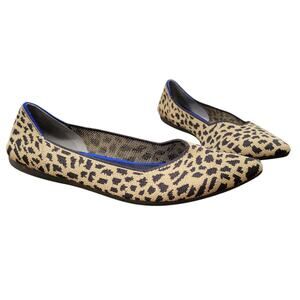 Rothy's Retired Print Pointed Toe Leopard Ballet Flat Women's Size 11